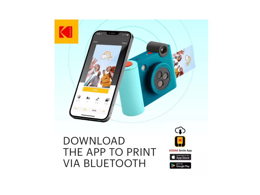 Buy Kodak Smile+ Instant Print Camera – 10MP, Bluetooth in Qatar Buy Kodak Smile+ Instant Print Camera – 10MP, Bluetooth in Qatar